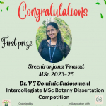 Congratulations to Sreeniranjana Prasad
