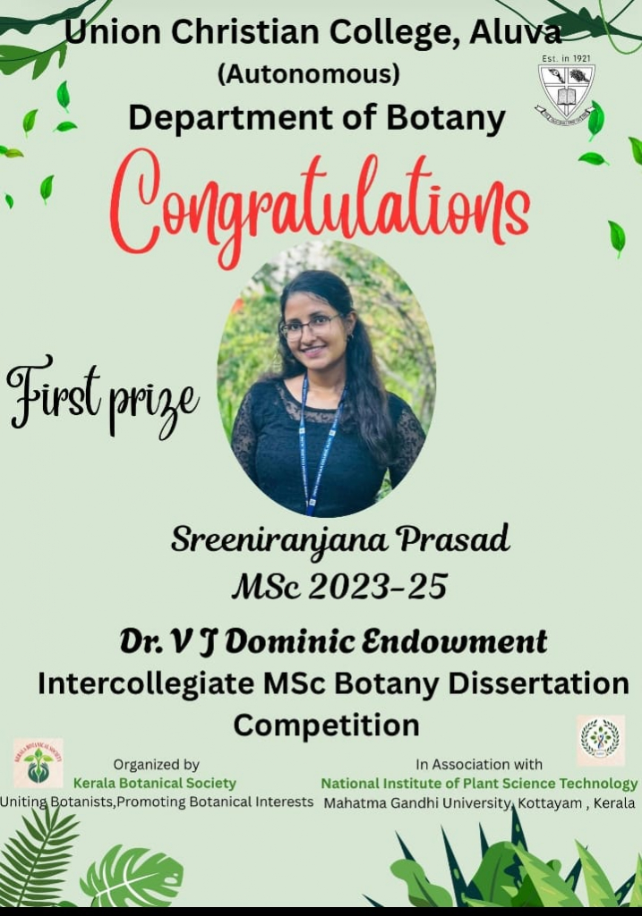 Congratulations to Sreeniranjana Prasad